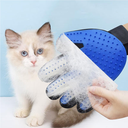 Premium Pet Grooming Gloves (1 Pair) – Gentle Deshedding & Massage Brush – Effective Hair Remover for Dogs, Cats, Horses & Rabbit