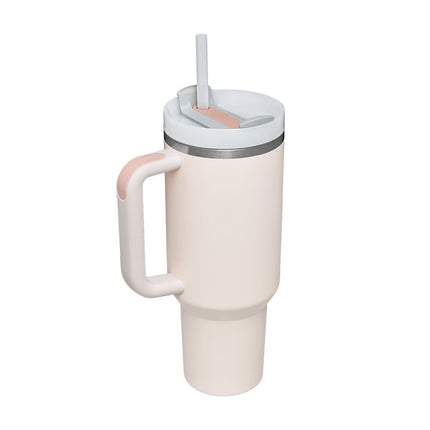 Oversized 40oz Travel Mug with Straw – Spill-Proof Insulated Water Bottle for Gym, Office & Road Trips