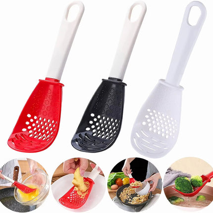 6-in-1 Multi-Functional Kitchen Cooking Spoon – Heat-Resistant Slotted Spoon for Grinding, Mashing, Straining & Whisking