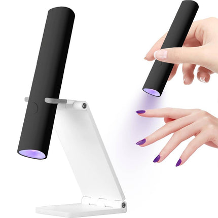 LuxeNail™ Mini Cordless UV Dryer – 2-in-1 Handheld & Stand-Up Professional Curing Station