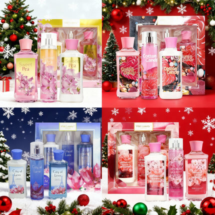 Premium Christmas Fragrance Set – Shower Gel, Body Lotion & Mist Trio