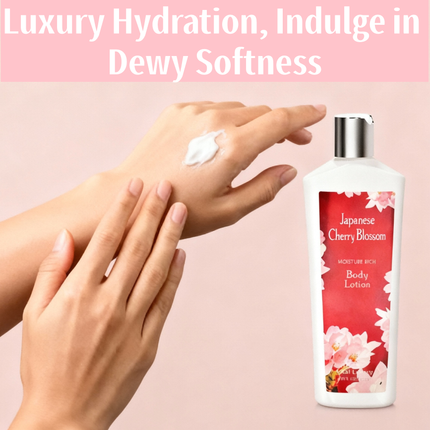 Japanese Cherry Blossom 2-Piece Body Care Set – Includes 8oz Body Lotion & Fragrance Mist – Luxury Spa Gift Set for Women