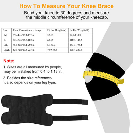 Adjustable Open-Patella Knee Support – Compression Knee Wrap for Pain Relief & Injury Recovery – Breathable Non-Slip Knee Brace for Running & Climbing