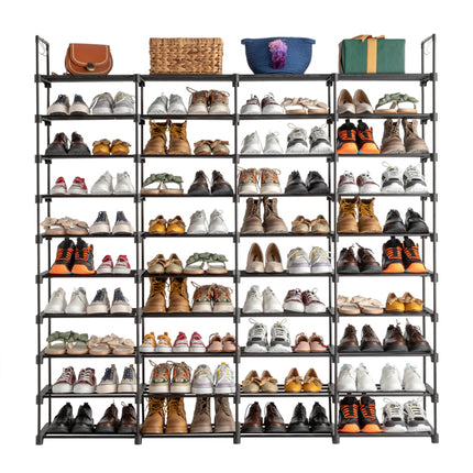 10-Tier Tall Shoe Rack Organizer – High Capacity Space-Saving Shoe Shelf – Modular Standing Shoe Storage for Entryway, Closet & Hallwa