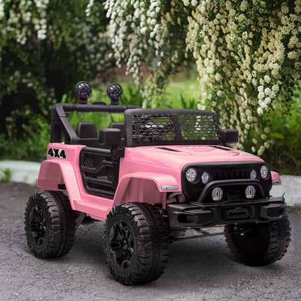12V Kids Ride-On Off-Road Truck – Battery Powered SUV with Parental Remote Control – Spring Suspension & Realistic LED Lights