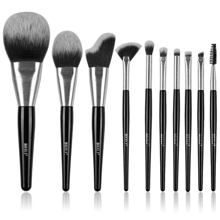 EliteBlend™ 10pcs Essential Makeup Brushes – Ultra-Soft Bristles & Premium Metal Handles