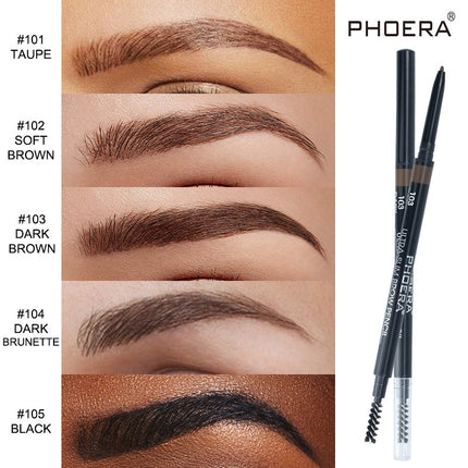 Phoera Slim-Edge Eyebrow Pencil – 24H Waterproof & Natural Finish