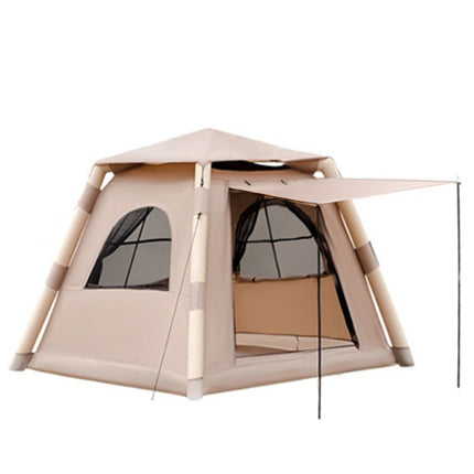 Luxury Inflatable Camping Tent – 2-4 Person Glamping Air Tent – Waterproof & Windproof Oxford Fabric Hut with Quick Inflation Technology
