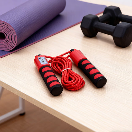 Professional Speed Jump Rope with Counter – Tangle-Free Ball Bearing Skipping Rope – Adjustable Cardio Rope for Boxing & MMA