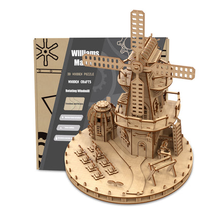 Wooden Williams Manor Shape Puzzle for Hands-On Building