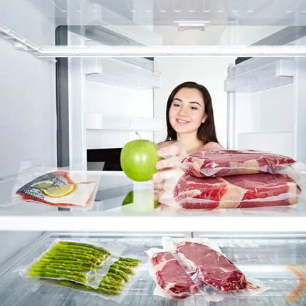 ProFresh™ Electric Vacuum Sealer – One-Touch Food Saver – 10PCS Vacuum Bags Included – Moisture-Proof Storage for Meat & Vegetables