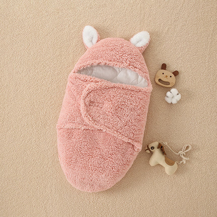 Anti-Shock Baby Swaddle Blanket – Thickened Winter Sleeping Bag – Soft Fleece Newborn Wrap for Better Sleep & Security