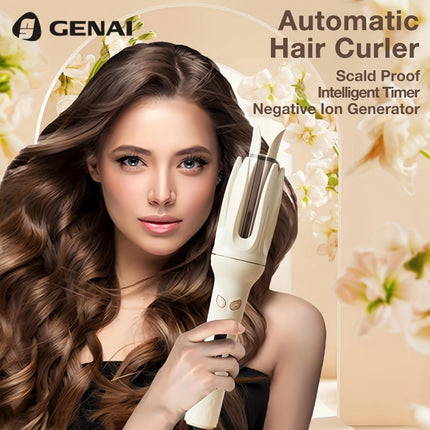 Anti-Scald Automatic Rotating Curling Iron – 4 Temp Modes for All Hair Textures