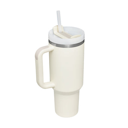 Oversized 40oz Travel Mug with Straw – Spill-Proof Insulated Water Bottle for Gym, Office & Road Trips