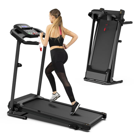 JK106 Folding Electric Treadmill – Motorized Running Machine with LCD Display – Professional Home Gym Cardio Trainer for Weight Loss