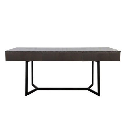 71" Modern Executive Computer Desk – Extra Large Home Office Desk with Y-Shaped Metal Legs – Industrial Study Table for Gaming & Work