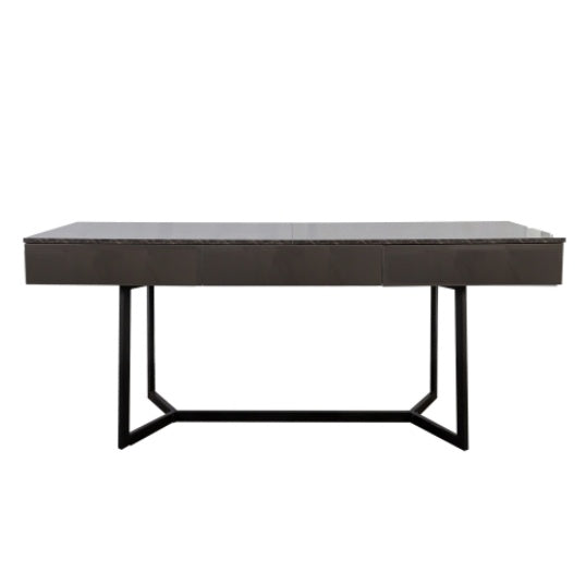 71" Modern Executive Computer Desk – Extra Large Home Office Desk with Y-Shaped Metal Legs – Industrial Study Table for Gaming & Work