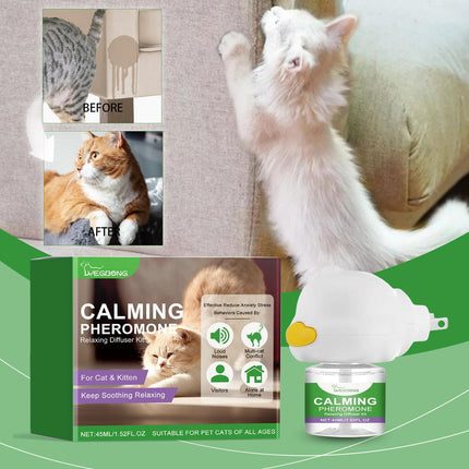 Yegabang Cat Emotional Care Set – Natural Soothing Relief for Estrus, Anxiety & Stress – Calming Mood Support for Irritable Cats