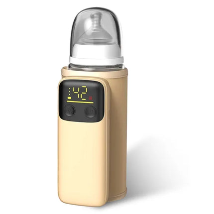 Portable Baby Bottle Warmer with Night Light – 6 Precise Temperature Levels – USB Rechargeable Milk & Formula Heater for Home and Travel