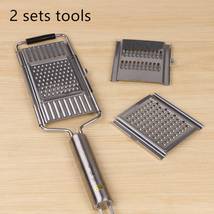 3-in-1 Stainless Steel Handheld Grater – Multi-Functional Vegetable Slicer & Fruit Shaver