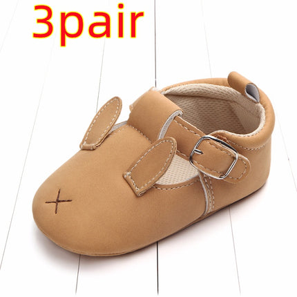 Baby First Walkers – Soft Sole Matte Leather Animal Shoes – Non-Slip Cartoon Infant Loafers for Spring & Fall