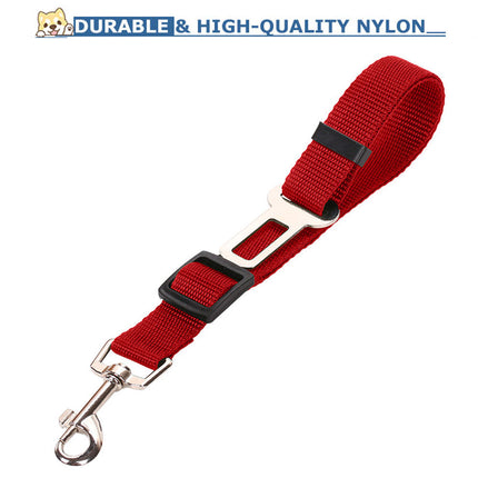 Adjustable Dog Car Seat Belt – Heavy Duty Nylon Pet Safety Lead – Universal Vehicle Seatbelt Attachment for Dogs & Cats
