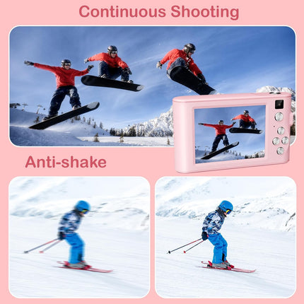 Kids Digital Camera for Boys & Girls – Portable Shockproof Camcorder with 32GB SD Card – Creative Birthday & Christmas Toy Gift for Ages 3-12