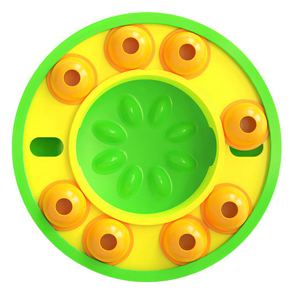 Interactive Dog Puzzle Feeder – Level 2 IQ Training Toy for Mental Enrichment – Slow Feeding Bowl to Stop Boredom for Dogs & Cats