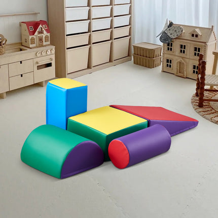 5-Piece Foam Climbing Blocks for Toddlers – Purple Soft Play Set