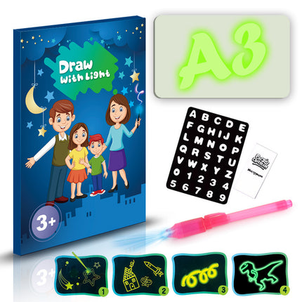 3D Magic Drawing Pad for Kids – LED Light-Up Glow Board with 8 Light Effects – Creative Educational Sketchpad Gift