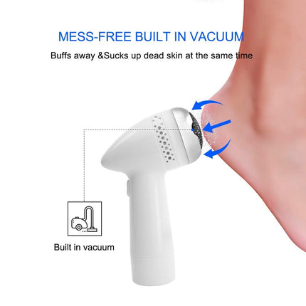 PediVac™ Electric Foot Grinder – Vacuum Adsorption Callus Remover with 2 Heads