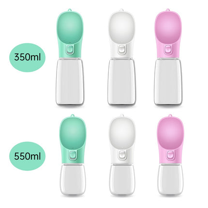 Portable Dog Water Bottle – Leak-Proof Pet Drinking Cup for Walking & Travel – BPA-Free Food-Grade Silicone & Plastic Dispenser