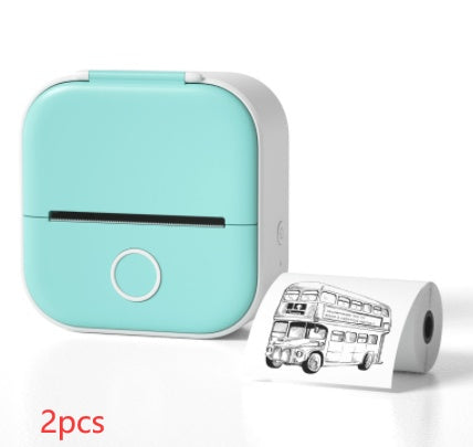 Mini Portable Thermal Printer - Wireless Bluetooth Pocket Printer for Photos, Study Notes & Labels - Inkless Mobile Photo Printer for iOS & Android