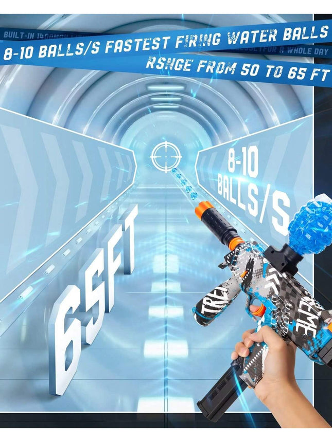 Electric Gel Ball Blaster - Full Auto Splatter Ball Gun with 30,000 Water Beads - High-Speed Outdoor Team Game for Kids & Adults