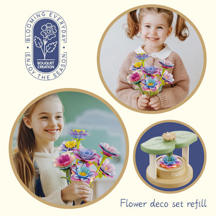 DIY Flower Garden Building Toy – 189 Pcs Flower Arrangement Playset – Creative Stem Building Toys for Girls & Toddlers – Educational Floral Bouquet Kit