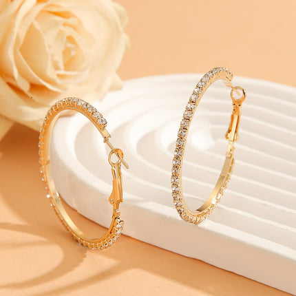 Elegant Princess-Style Zircon Inlaid Earrings – Luxury Large Drop Earrings for Women – Wedding, Party & Special Occasion Jewelry