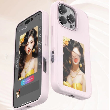 Smart E-Ink Screen Phone Case – NFC DIY Personalized Display Case – Battery-Free Instant Image Projection Luxury Cover