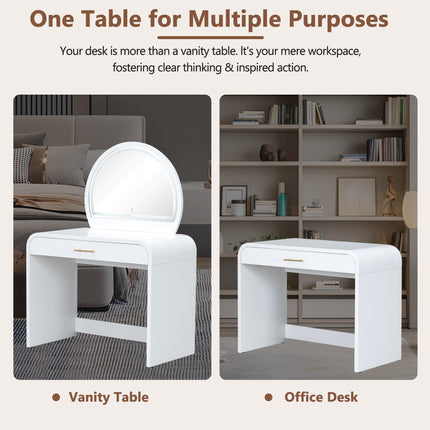 Elite Series Makeup Vanity Desk – 39" Architectural Design with Integrated Intelligent Lighting