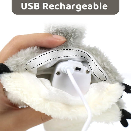 ProKel Interactive Flapping Squirrel Cat Toy – Realistic Moving Kitten Kicker Toy – USB Rechargeable & Touch-Activated Toy with Catnip for Indoor Cats
