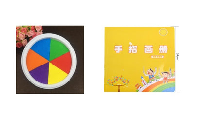 Washable Finger Paint Pad for Kids – Non-Toxic Rainbow Ink Pad for Fingerprinting – Safe Sensory Art Supplies for Toddlers & Preschoolers