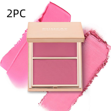 2-in-1 Layering Blush Palette – Long-Wear Radiant & Matte Finish