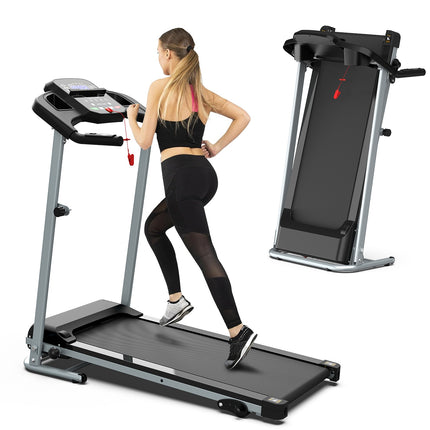 JK106 Folding Electric Treadmill – Motorized Running Machine with LCD Display – Professional Home Gym Cardio Trainer for Weight Loss