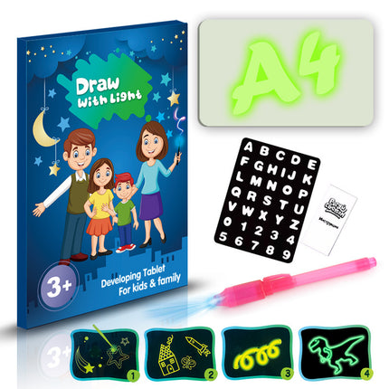 3D Magic Drawing Pad for Kids – LED Light-Up Glow Board with 8 Light Effects – Creative Educational Sketchpad Gift