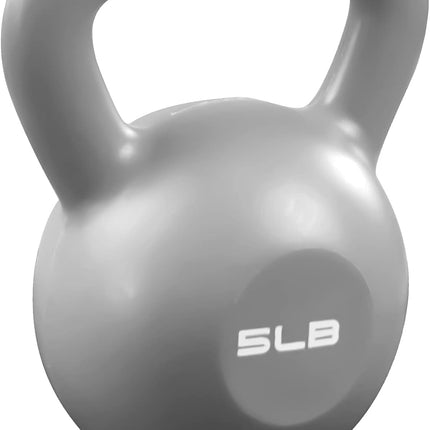 5lbs Vinyl Coated Kettlebell – Comfort Grip Weight for Women – Essential Strength Training Equipment for Home Gym & Pilates