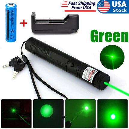High-Power Green Laser Pointer – Ultra Long Range Visible Beam – USB Rechargeable Professional Lazer Torch for Astronomy, Hiking & Pet Play