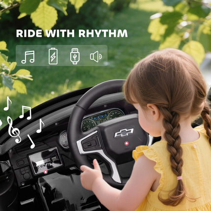 12V Electric Ride-On Car – Sleek Black SUV for Kids with 2.4G Parental Remote Control – Spring Suspension & LED Lights – Battery Powered Power Wheel