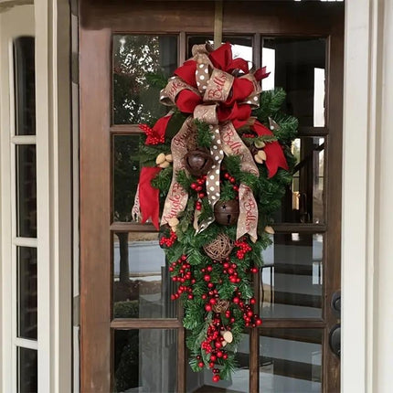 Festive Christmas Door Hanging Ornament – Vibrant Holiday Welcome Sign for Front Door Entryway & Home Wall Decor