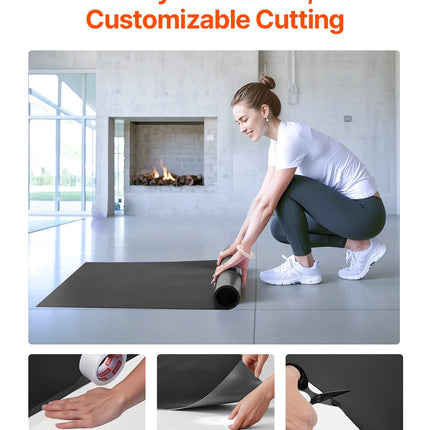 Professional Dance Floor & Portable Yoga Mat – 6.6’ x 3’ Large Non-Slip Floor Mat – 1.5mm Thin Workout Mat for Home Practice & Studios