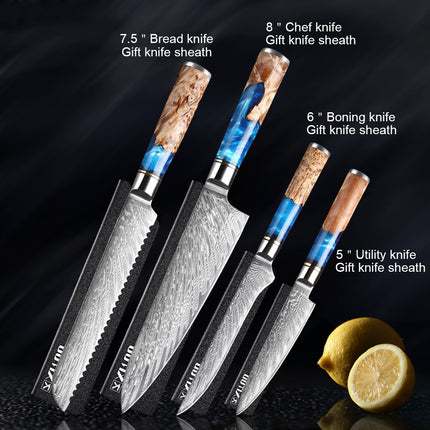 ProChef™ Ultimate Kitchen Knife Set – High-Carbon Stainless Steel Chef & Cleaver Trio