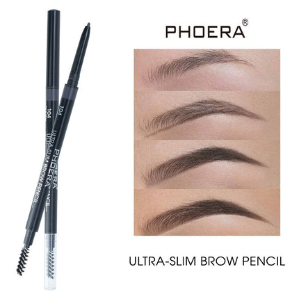 Phoera Slim-Edge Eyebrow Pencil – 24H Waterproof & Natural Finish